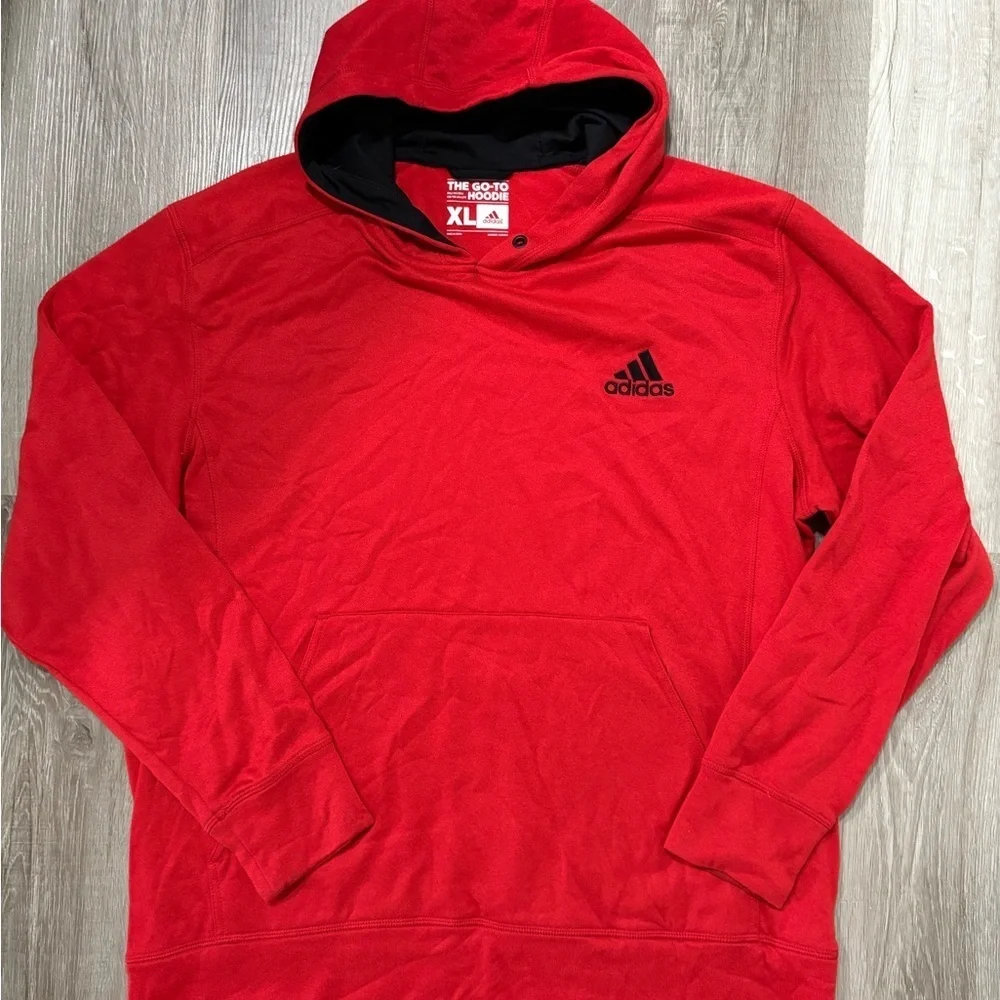 Adidas Men's Red Hoodie